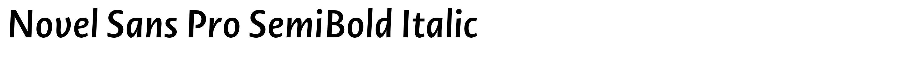 Novel Sans Pro SemiBold Italic